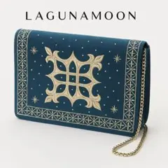 最終価格☆LAGUNAMOON ヴィンテージ刺繍クラッチバッグ チェーン付