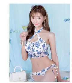 whip bunny フローラルホルターネック 水着 Whip Bunny 水着 ビキニ フローラルホルターネック 花柄 明日花キララ