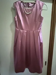 ピンク ノースリーブ ドレス　結婚式　二次会