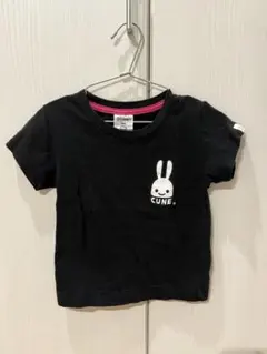 CUNE キューン ウサギプリント Tシャツ XXS 100 黒のサムネイル