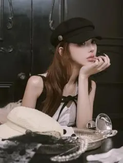 Darich プレーンツイードキャスケット BLK - メルカリ