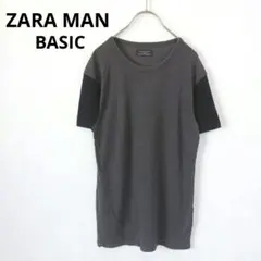 【ザラマン】カットソー 半袖Tシャツ 薄地 バイカラー 柔らか生地 コットン混