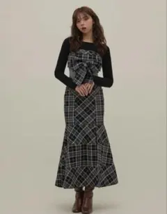 andmary Juni check dress black M
