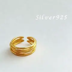 ゴールドリング レイヤードリング S925 リング インディアン ヴィンテージ