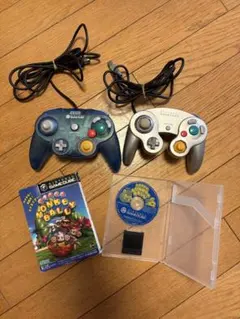ゲームキューブコントローラー　2つ　モンキーボールカセット1つ　セット販売