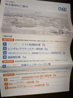 日本スキー場開発　株主優待