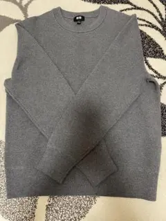 ⭐︎お値下げ中⭐︎UNIQLO ミラノリブクルーネックセーター メンズS グレー
