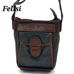 Felisi フェリージ ショルダーバック　ボディバック　 ナイロン　レザー