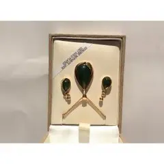 【新品送料無料】マオリのミラクルストーン翡翠のネックレス・ピアスセット