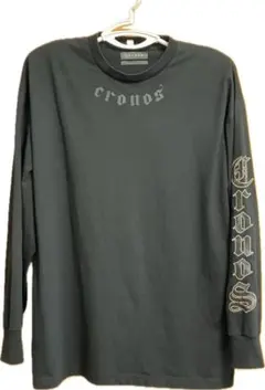 CRONOS 長袖カットソー ブラック Sサイズ CRONOS BLACK MOCK NECK LONG SLEEVE T-SHIRT【BLACK】