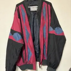 NOBLE SILK ナイロンジャケット ブラック/レッド/ブルー