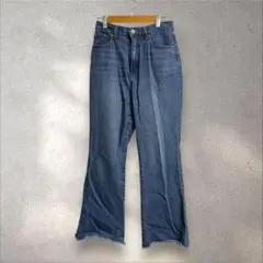 wcloset フレアカットオフデニムパンツ ウエストゴム
