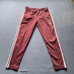 adidas バーガンディ ジャージパンツ S