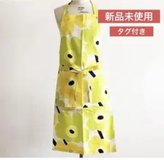 marimekko Unikko エプロン イエロー×ライム　マリメッコのサムネイル