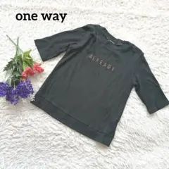 one wayグリーン　トップス　7分袖　M