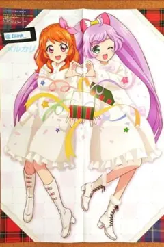 【両面 ピンナップ】アイカツ プリパラ★ミルキーサブウェイ★アニメディア 12月