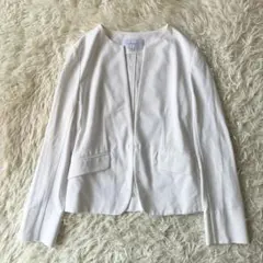 UNTITLED アンタイトル　ノーカラー　ジャケット　薄手　1 白