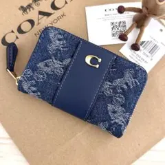 限定品！ 新品 COACH コーチ コインケース 小銭入れ デニム 百貨店