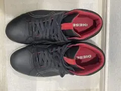Diesel ブラック/レッド ハイカットスニーカー