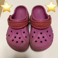 クロックス キッズ用 ピンクサンダル