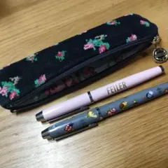 FEILER 花柄ペンケースとペン2本セット