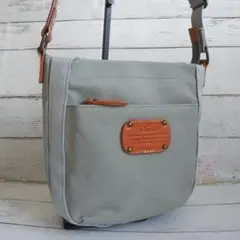 Dakota ダコタ ピット ショルダーバッグ 帆布×レザー グレーのサムネイル