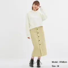 GU ベージュ フレアスカート Mサイズ