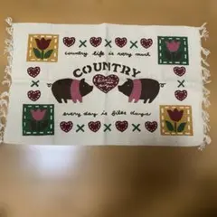 カントリースタイル フリンジ付きマット