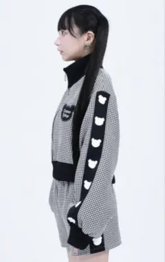 TRAVAS TOKYO 千鳥格子 セットアップ ブラック トラバストーキョー