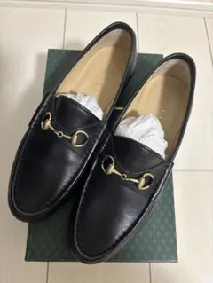 【極美品】GUCCI ホースビットローファー 黒 金 37C（24cm相当）箱付