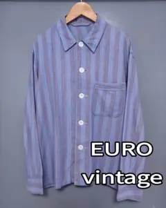 EURO 50s 60s スリーピングシャツ 樹脂ボタン vintageのサムネイル