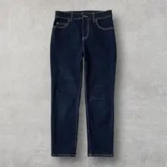 ストレッチデニム スリムテーパード スキニー 股上深め カジュアル きれいめ