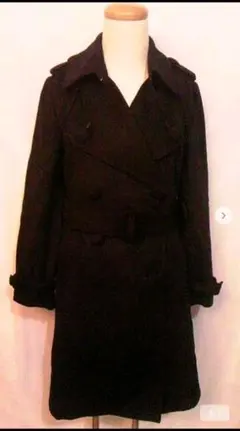 DURASambient★ウールカシミヤトレンチロングコート★黒