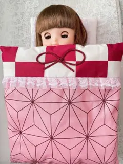 メルちゃん ソランちゃん ネネちゃん 布団 セット 和柄 麻の葉 ①