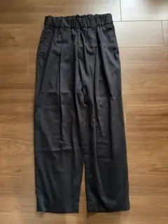 H＞コットンナイロン 2プリーツ バギーイージーパンツ【極美品