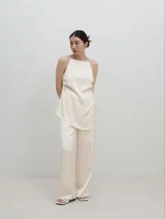 新品未使用】Róhe アシンメトリックヘムキャミソール ホワイトROHE