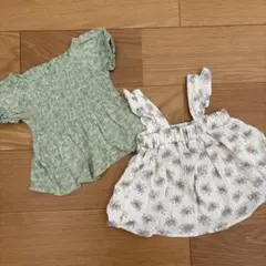 テータテート　ママコラボ　花柄　トップス　チュニック　90cm