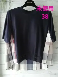 ブルーレーベルクレストブリッジ　バックプリーツ　カットソー　Tシャツ