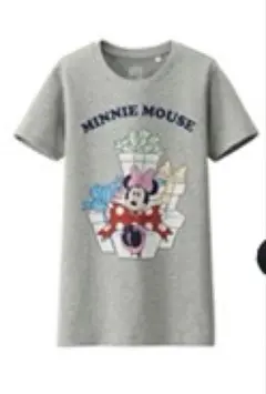 ユニクロ ツムツム ミニーマウス Tシャツ グレー