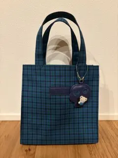 familiar ファミリア　トートバッグ　青チェック