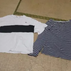 RiLi 半袖Tシャツ ボーダーカットソー 2枚セット