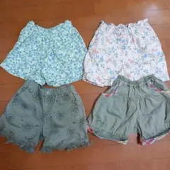 は*る様 女の子　キュロット　ハーフパンツ 4点セット 110 120