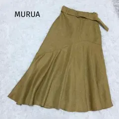 美品　MURUA　ムルーア　リネンライク　マーメイドスカート　ベルト付きのサムネイル