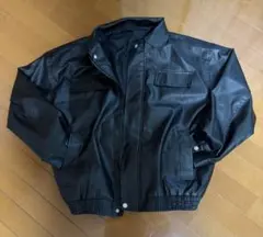 y2k レザー ボンバージャケット ブラック