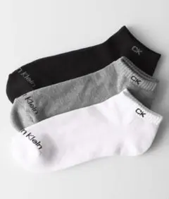 Calvin Klein メンズ 抗菌防臭 足底パイル スニーカーソックス