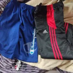 Champion ハーフパンツ 140サイズ 青adidas長ズボン130