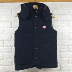 ダントン×ビームス別注　ウールモッサダウンベスト　ブラック　フード付　38