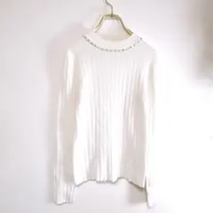 INGNI イング　ニット　セーター　ホワイト　パール　Mサイズ