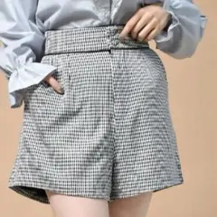 RETRO GIRL ハイウエストショートパンツ チェック