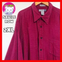 usa古着 SAVILE ROW ネルシャツ レッド 2XL グランジ　チェック